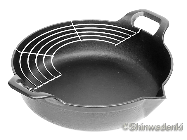 南部鉄器 天ぷら鍋平底27