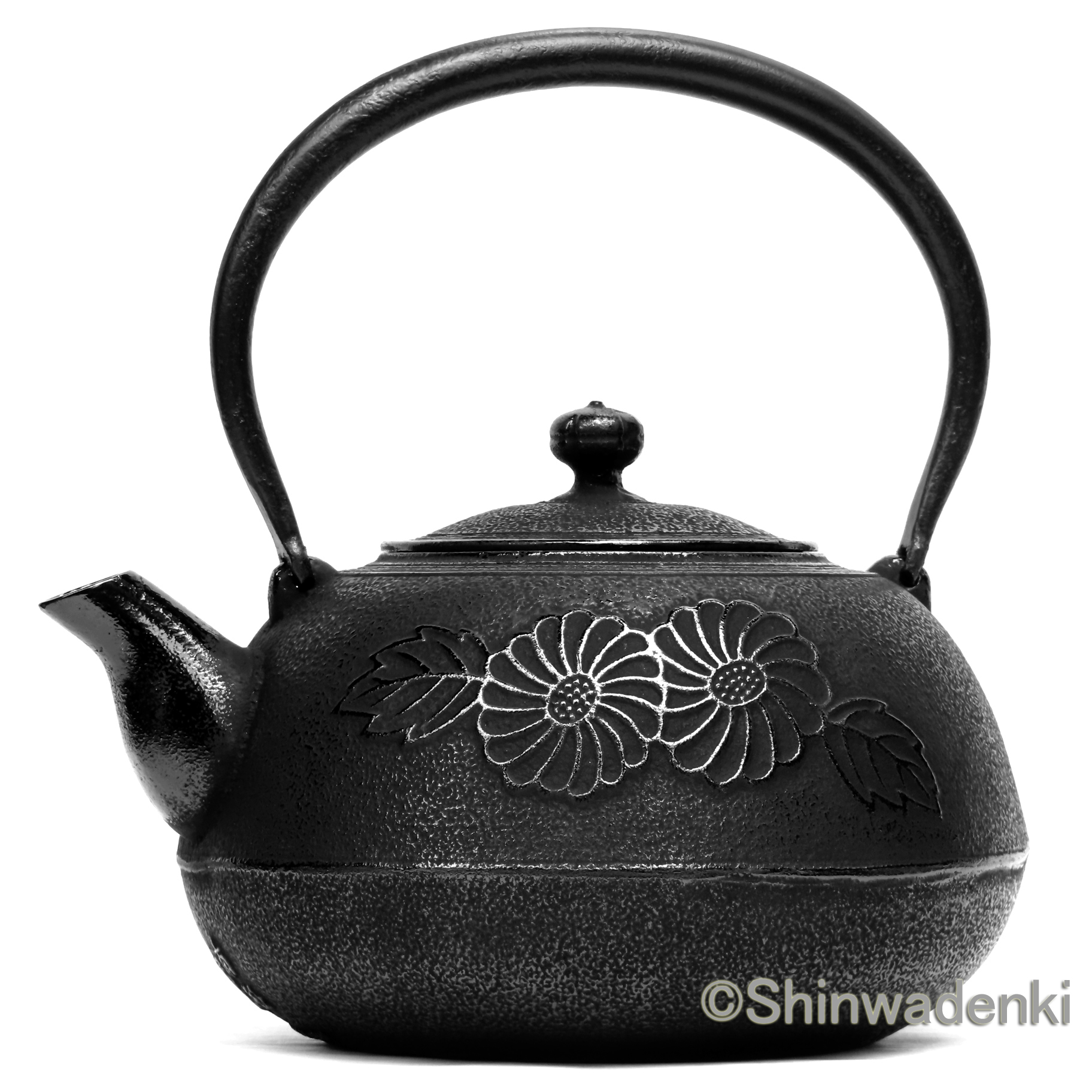 南部鉄器 南部鉄瓶 平丸菊