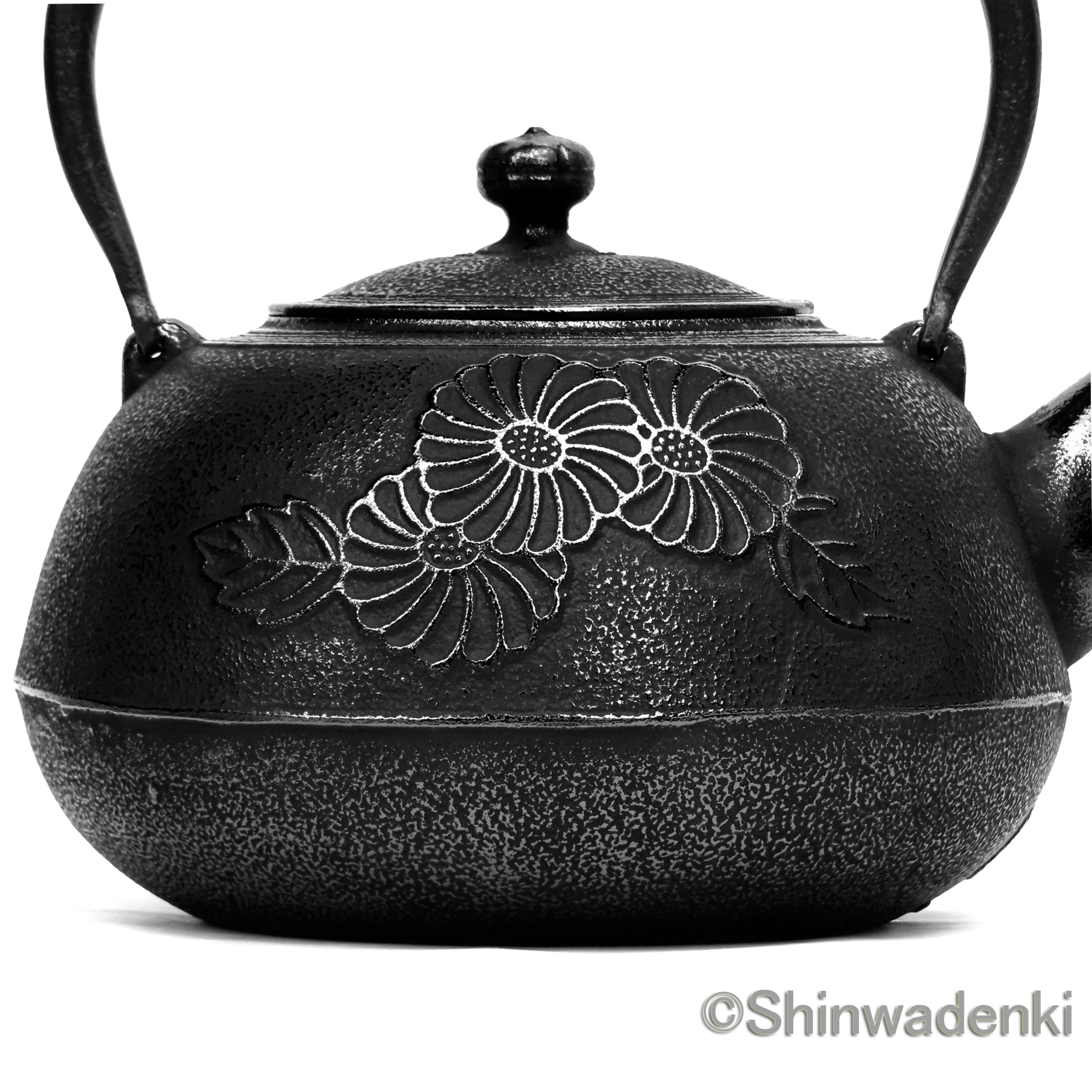南部鉄器 南部鉄瓶 平丸菊