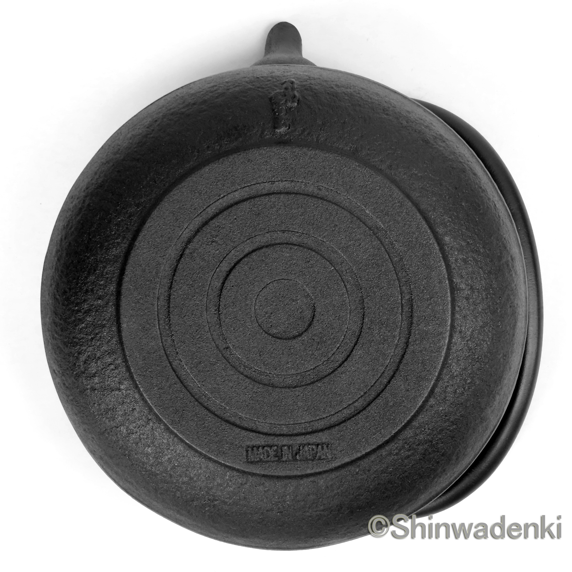 南部鉄器 鉄瓶 平丸アラレ(鉄蓋)