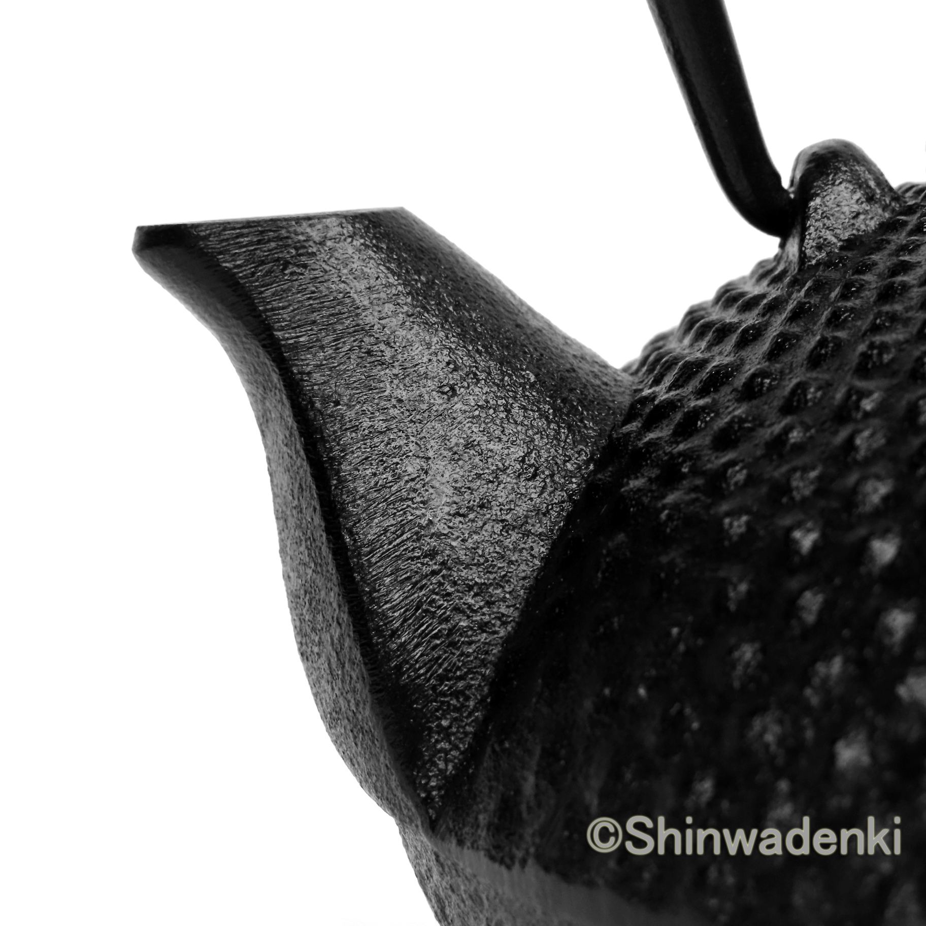南部鉄器 鉄瓶兼用急須 アラレ(黒)