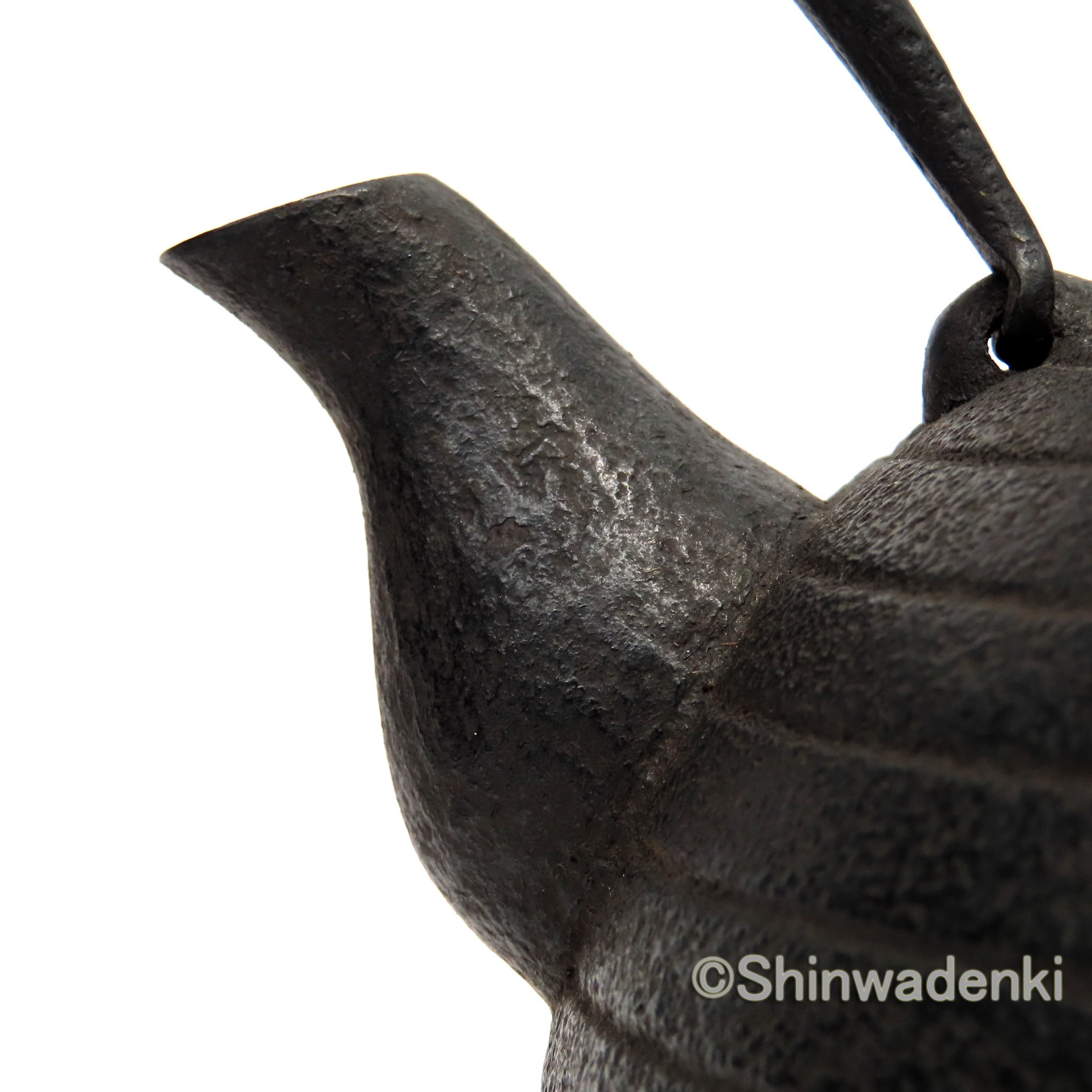 南部鉄器 鉄瓶 布団形環文(大・黒仕上げ)