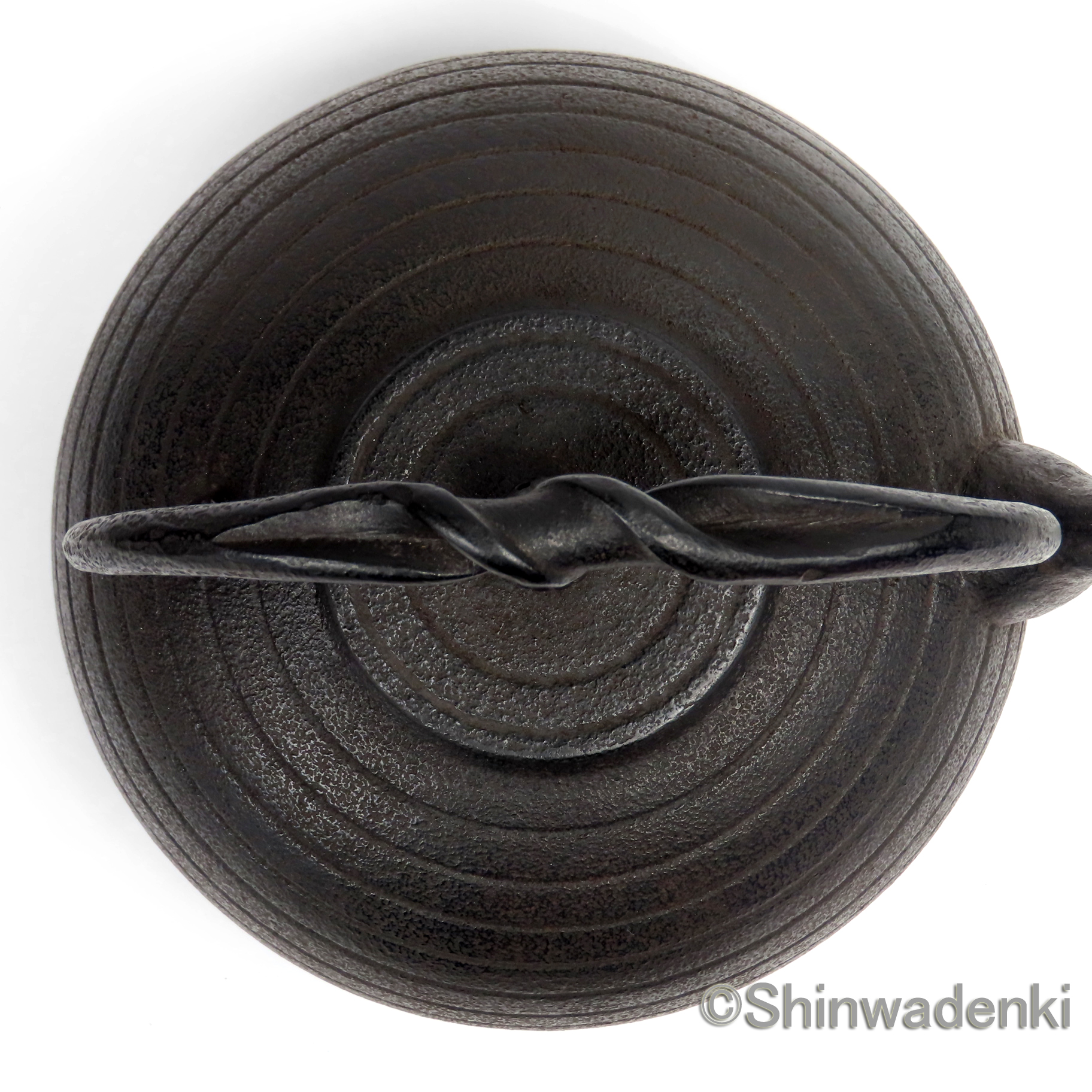 南部鉄器 鉄瓶 布団形環文(大・黒仕上げ)