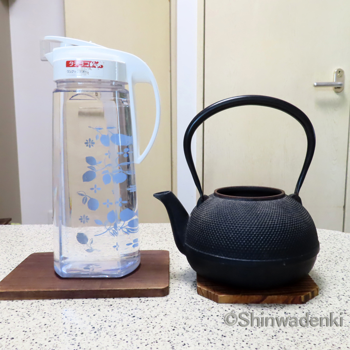 鉄瓶で沸かした湯の保存