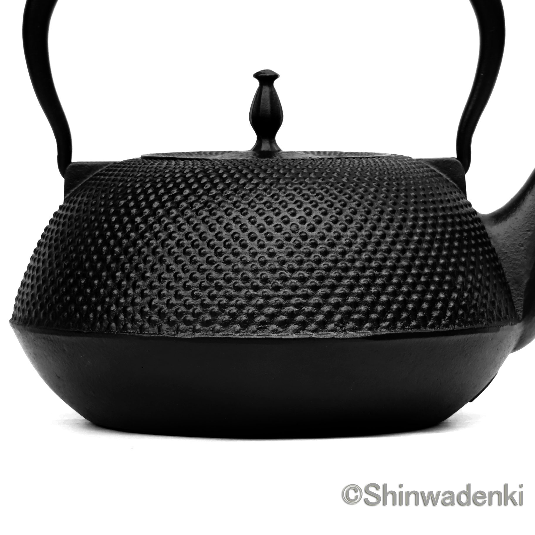 南部鉄器 鉄瓶 平形アラレ