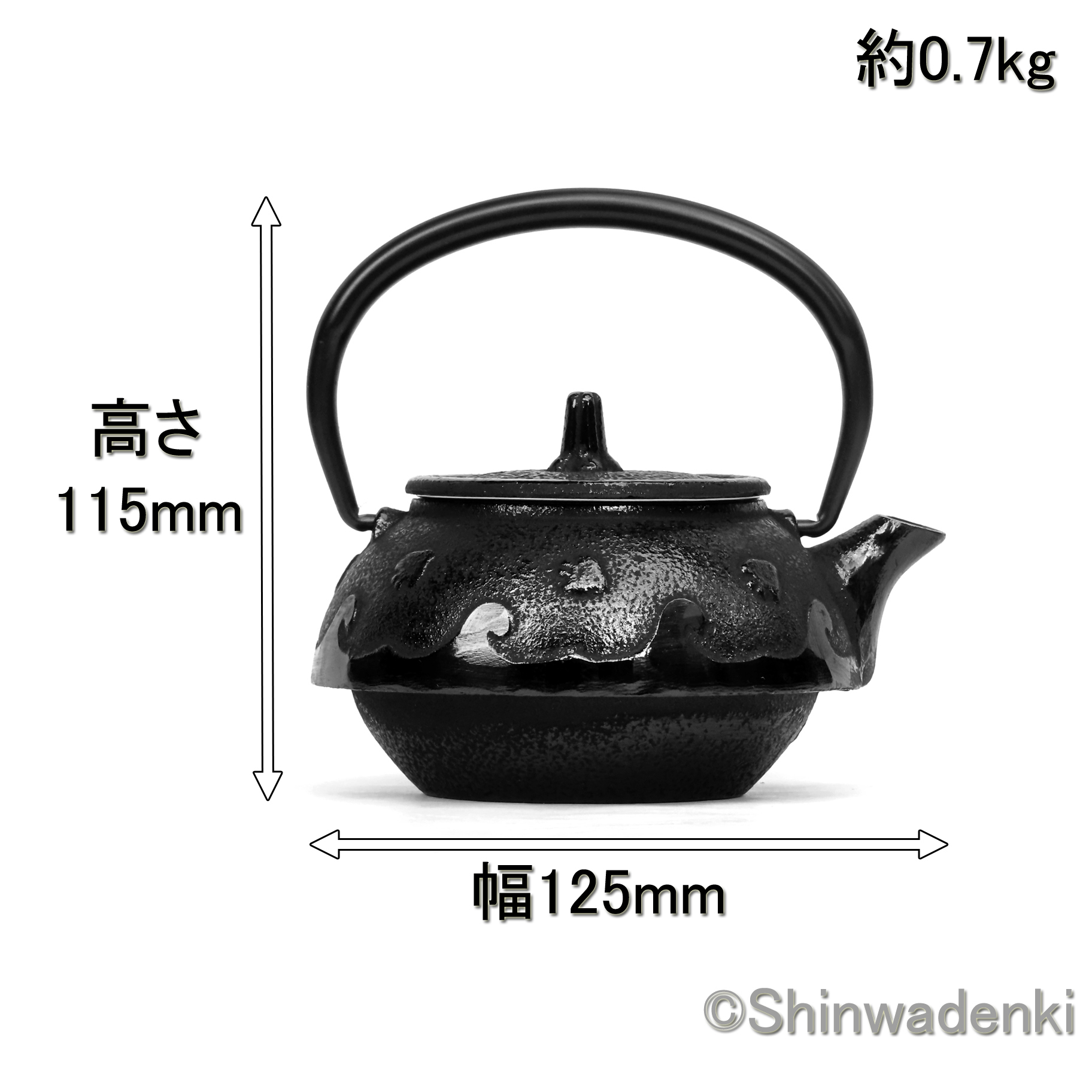 南部鉄器 急須 波千鳥
