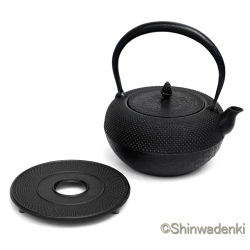 南部鉄器 鉄瓶 清末・清茂作 9型姥口アラレ