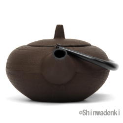 南部鉄器 急須 3型丸肌 こげ茶