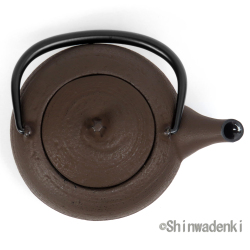 南部鉄器 急須 3型丸肌 こげ茶