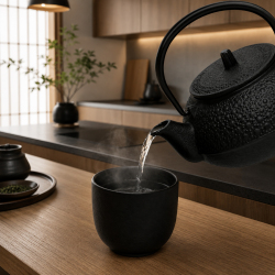南部鉄器 鉄瓶兼用急須 5型新亀甲