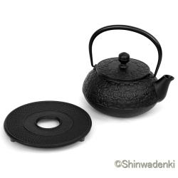 南部鉄器 鉄瓶兼用急須 5型桜
