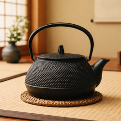 南部鉄器 鉄瓶兼用急須 5型新アラレ