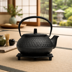 南部鉄器 釜敷 六角亀甲（大）