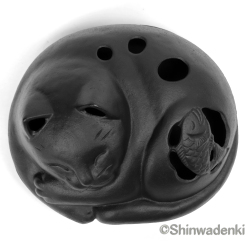 南部鉄器 蚊遣り 猫