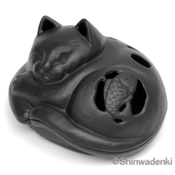 南部鉄器 蚊遣り 猫