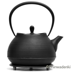 南部鉄器 鉄瓶 刷毛目（黒仕上げ）1L