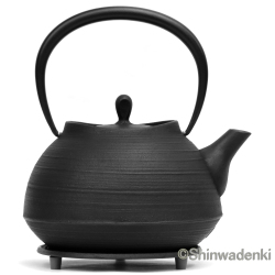 南部鉄器 鉄瓶 刷毛目（黒仕上げ）1.3L