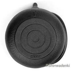 南部鉄器 鉄瓶 平丸アラレ（鉄蓋）黒色