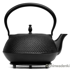 南部鉄器 鉄瓶 平形アラレ