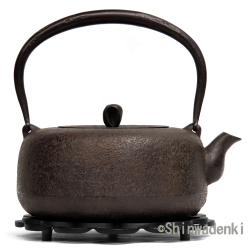 南部鉄器 鉄瓶 平丸小肌