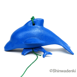 泳ぐ魚風鈴 イルカ 青