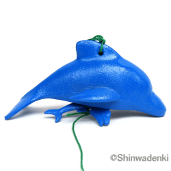 泳ぐ魚風鈴 イルカ 青