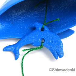 泳ぐ魚風鈴 イルカ 青