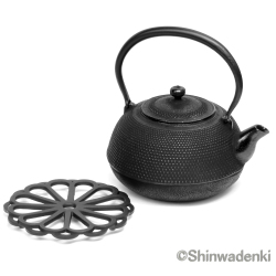 南部鉄器 鉄瓶 平丸アラレ