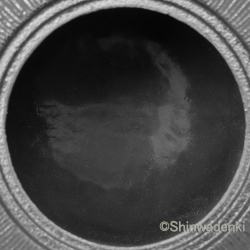 南部鉄器 ティーポット 急須 平丸千筋 黒