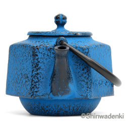 南部鉄器 急須 六角利久 青