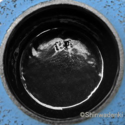 南部鉄器 急須 六角利久 青