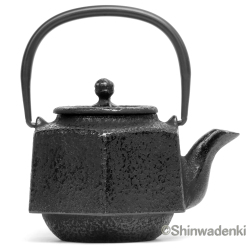 南部鉄器 急須 六角利久 黒