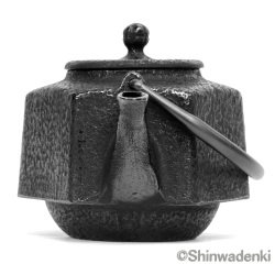 南部鉄器 急須 六角利久 黒