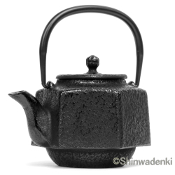 南部鉄器 急須 六角利久 黒