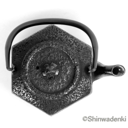 南部鉄器 急須 六角利久 黒