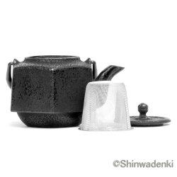 南部鉄器 急須 六角利久 黒