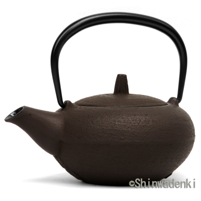 南部鉄器 急須 3型丸肌 こげ茶