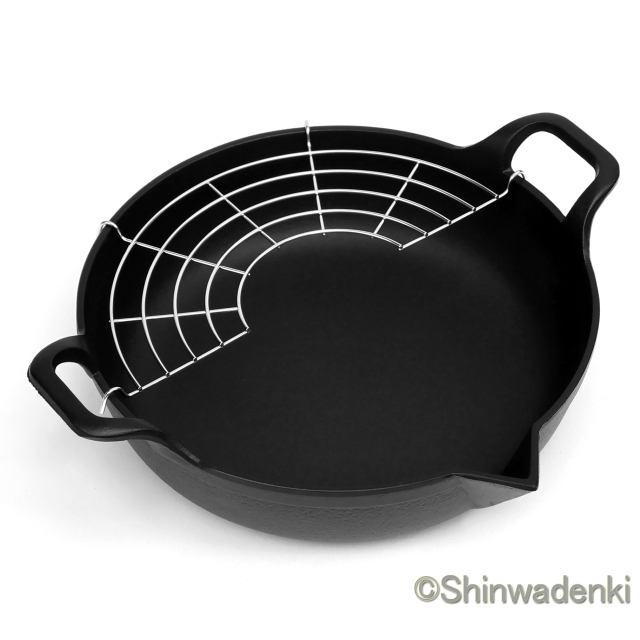 南部鉄器 天ぷら鍋平底25