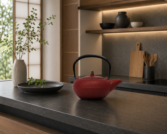 南部鉄器 急須 3型丸肌 えび茶