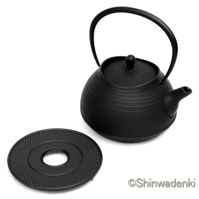南部鉄器 鉄瓶 刷毛目
