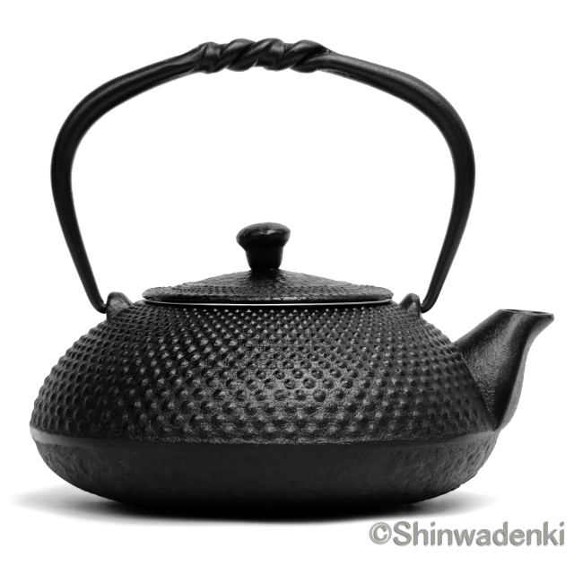 南部鉄器 鉄瓶兼用急須 アラレ(黒)