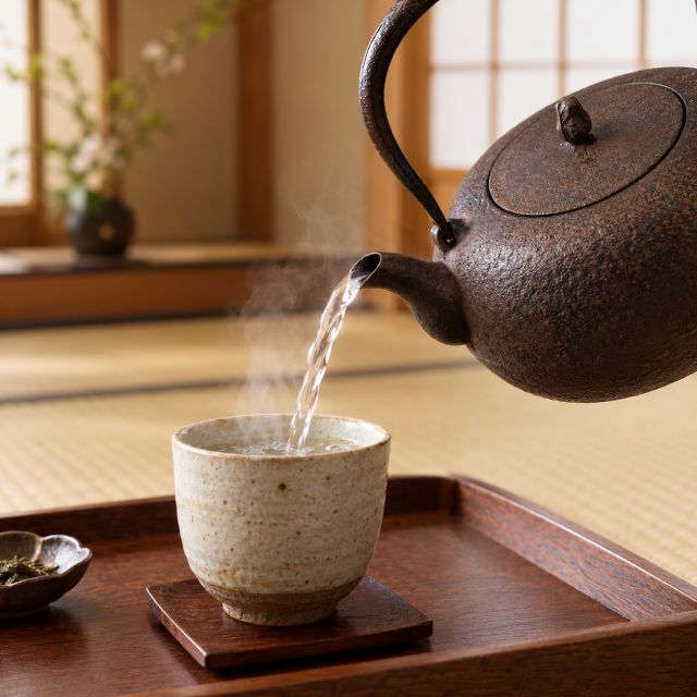 南部鉄器 鉄瓶 平丸肌