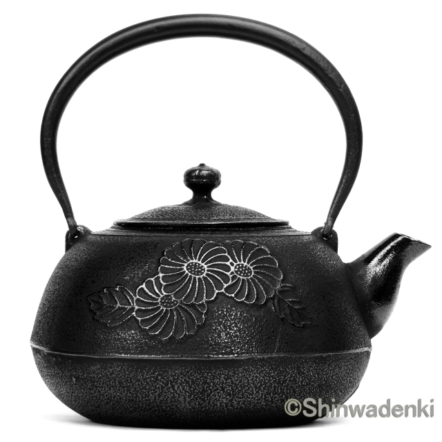 南部鉄器 南部鉄瓶 平丸菊