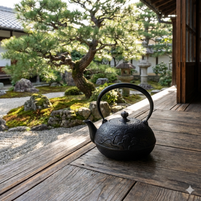 南部鉄器 鉄瓶 姥口松