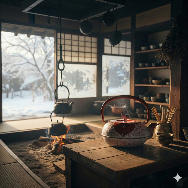 南部鉄器 ティーポット 急須 木の葉